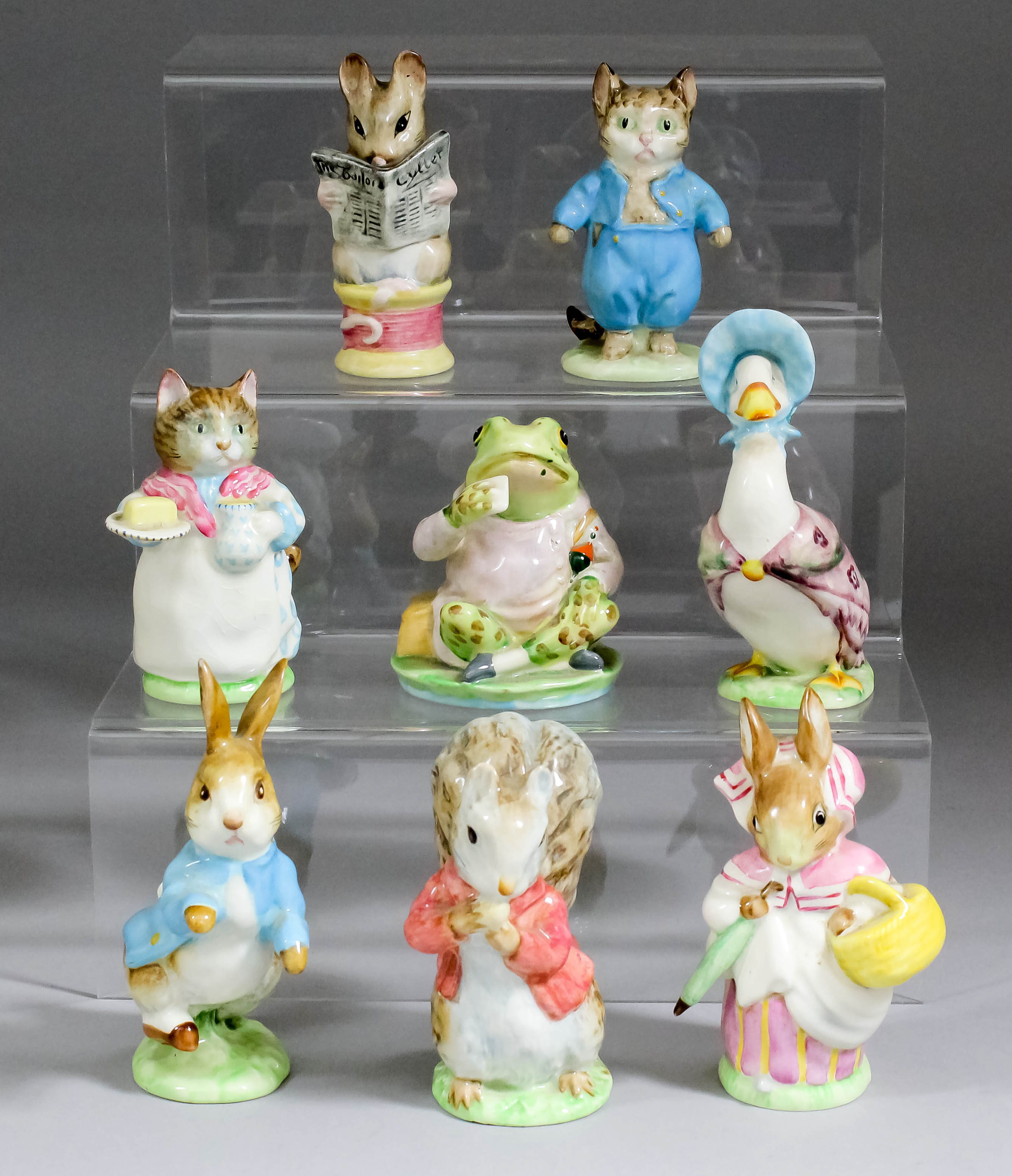 Eight Beswick pottery Beatrix Potter figures