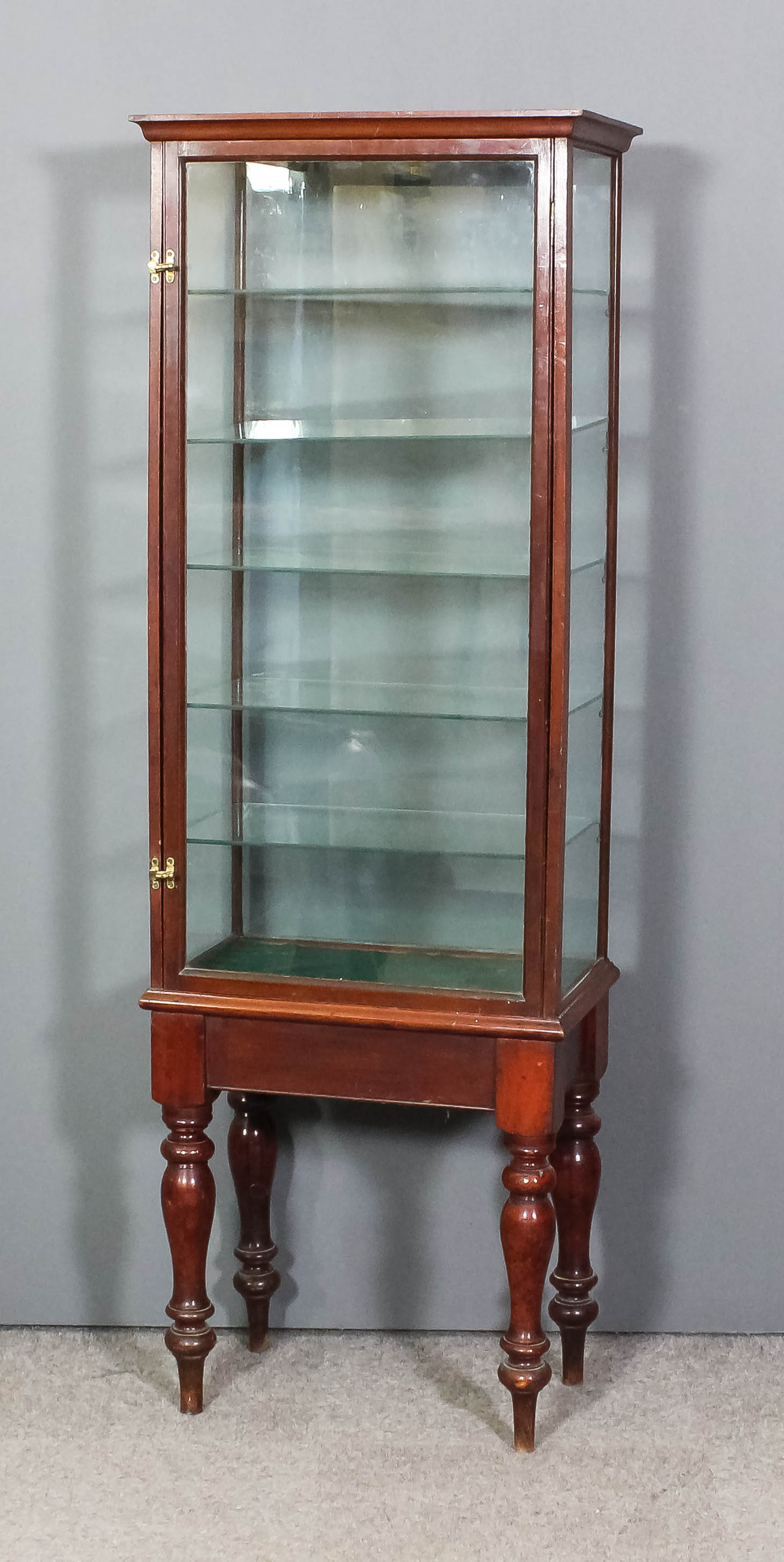 A Victorian mahogany display case