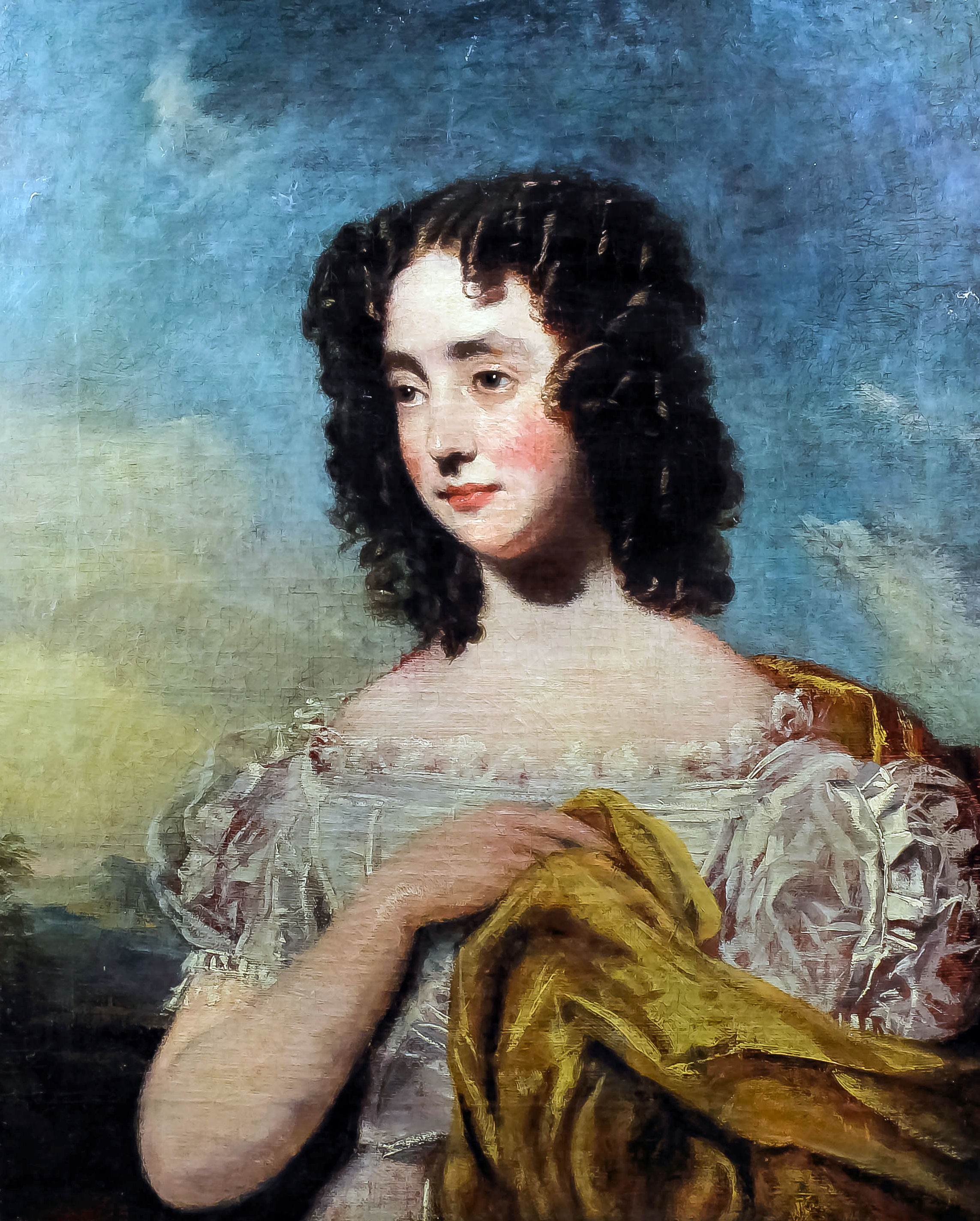 19th Century English School - Oil painting - Half length portrait...