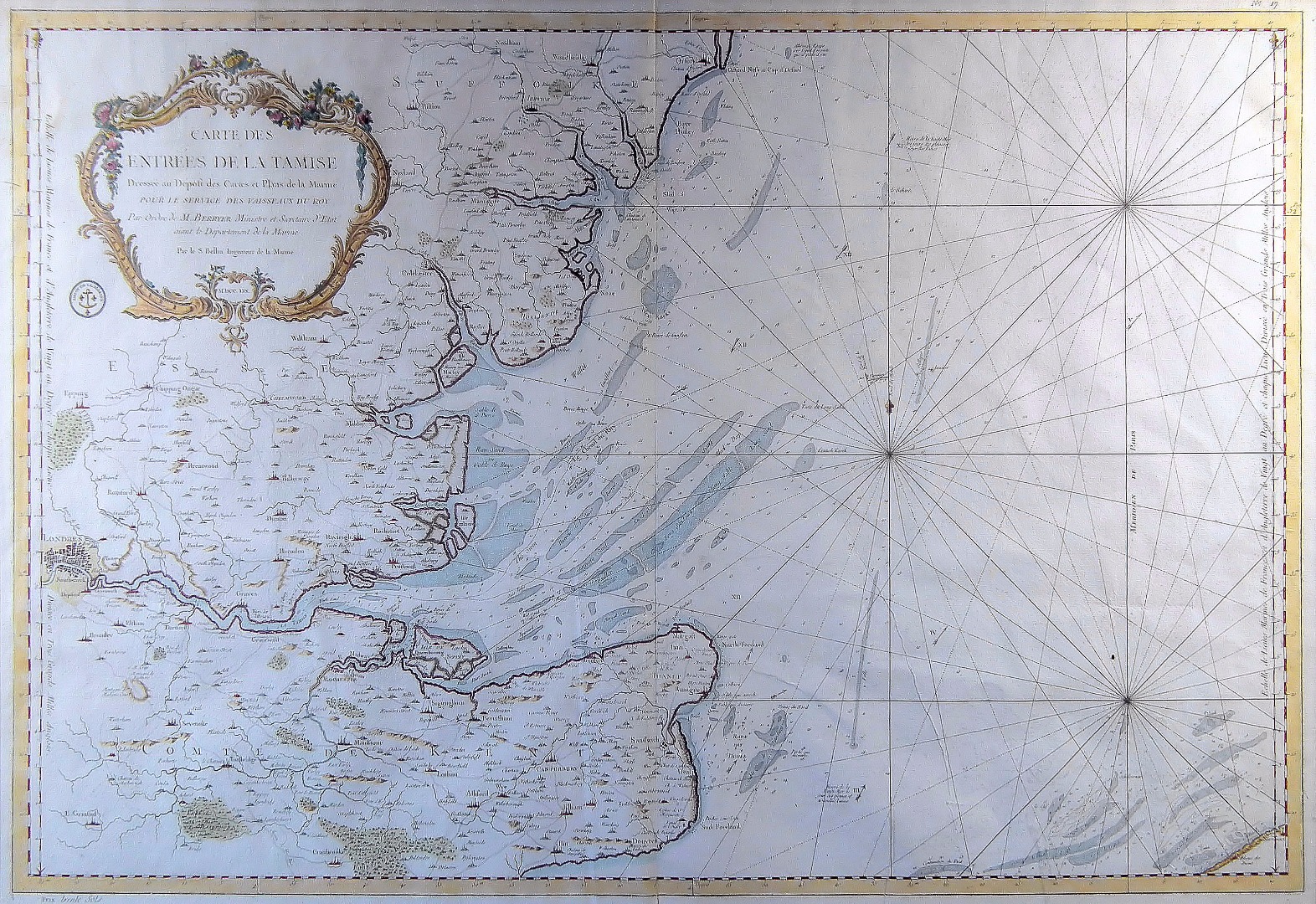 Jacques Nicolas Bellin (1703-1772) - Coloured engraving - "Carte...