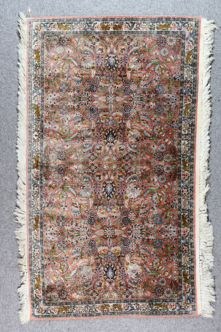 An Early 20th Century Fine Isfahan Silk Rug