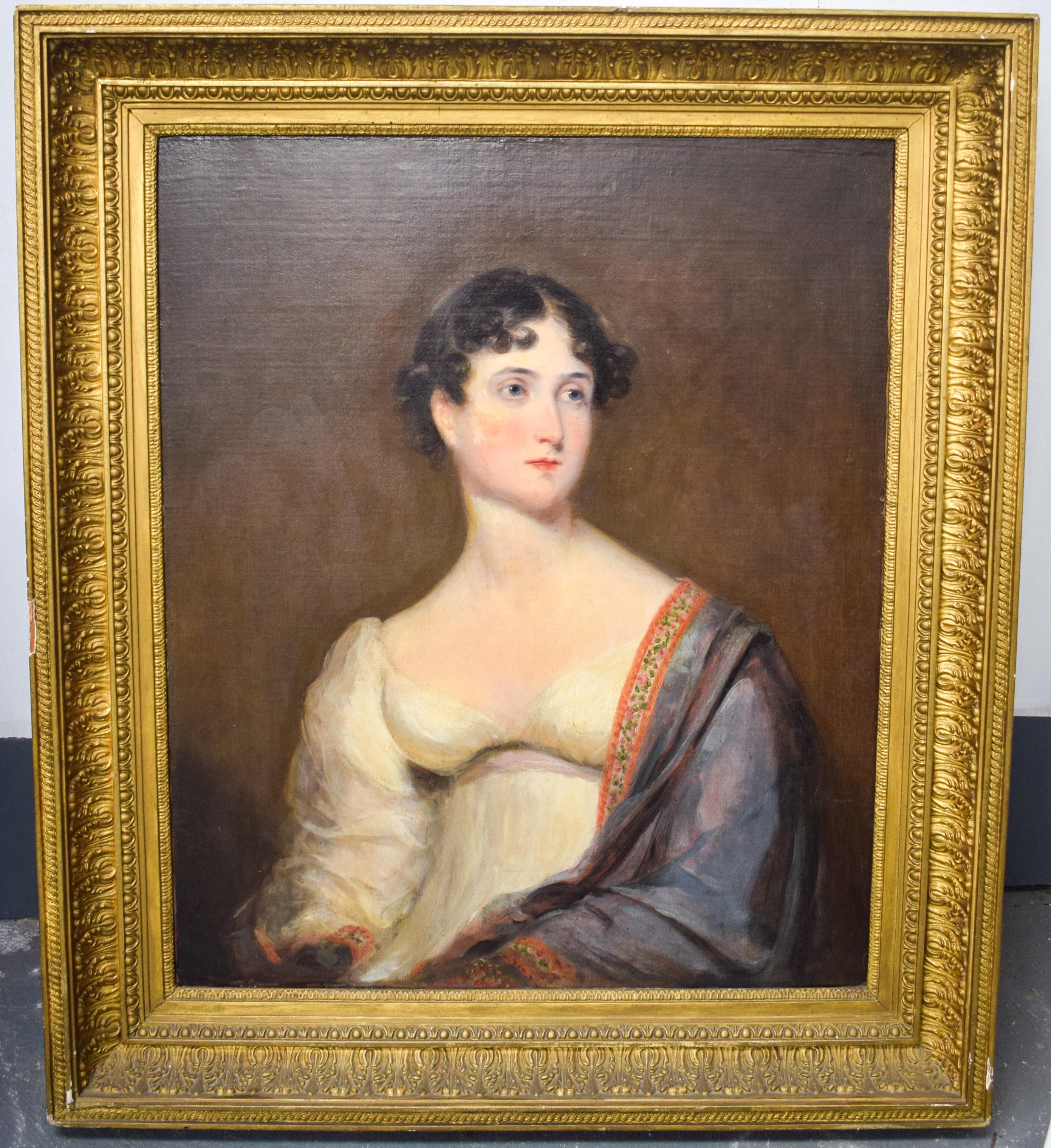English School (19th Century) Portrait, Oil on canvas,
