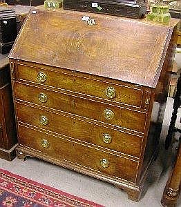 Georgian mahogany fall front bureau