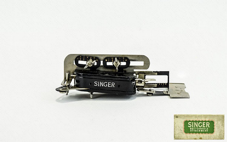 A Vintage Singer Sewing Machine Buttonhole Attachment Model No