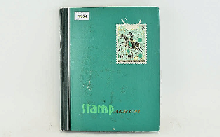 Sixteen page A4 stamp stock book with large numbers of GB commemorative sta