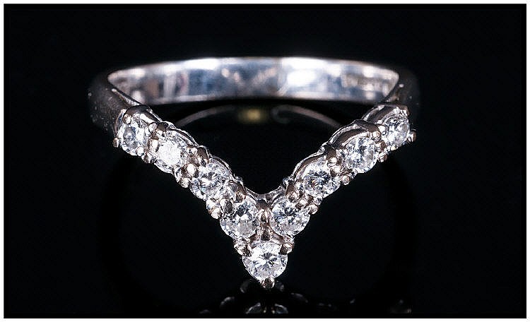 18ct White Gold Diamond Half Eternity Ring