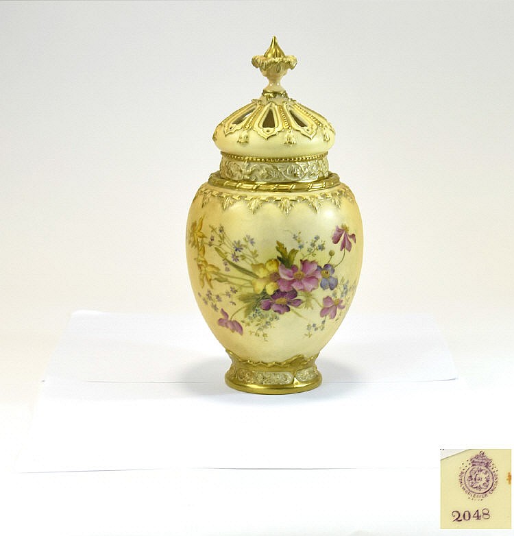 Royal Worcester Hand Painted - Blush Ivory Persian
