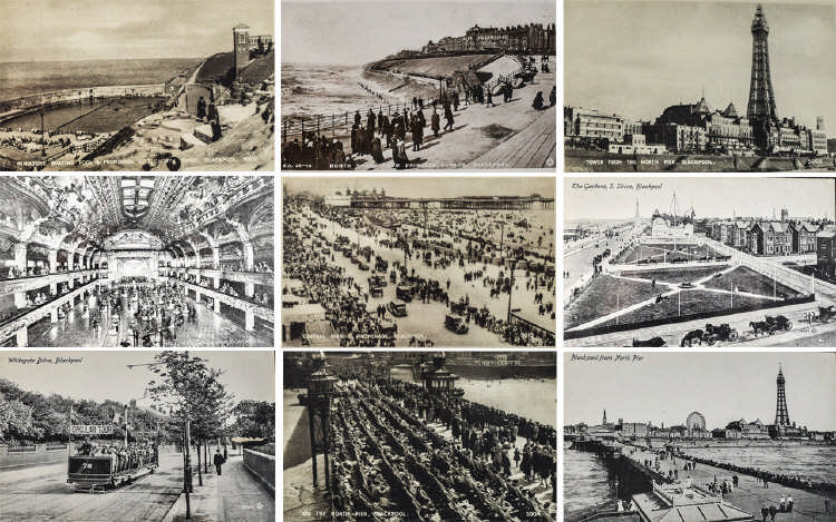 Postcard Album Containing 130 Postcards of Blackpool. Mainly Vintage Postca