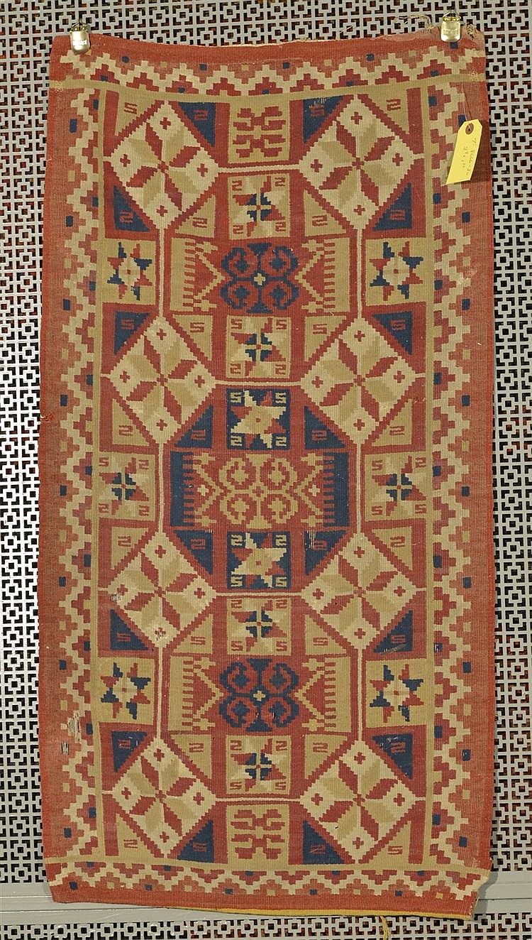 SWEDISH CUSHION COVER KILIM, ca. 1900;
