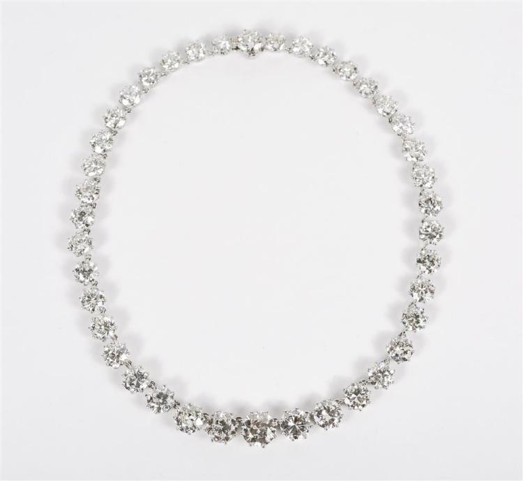 PLATINUM AND DIAMOND RIVIÈRE NECKLACE, Van Cleef & Arpels