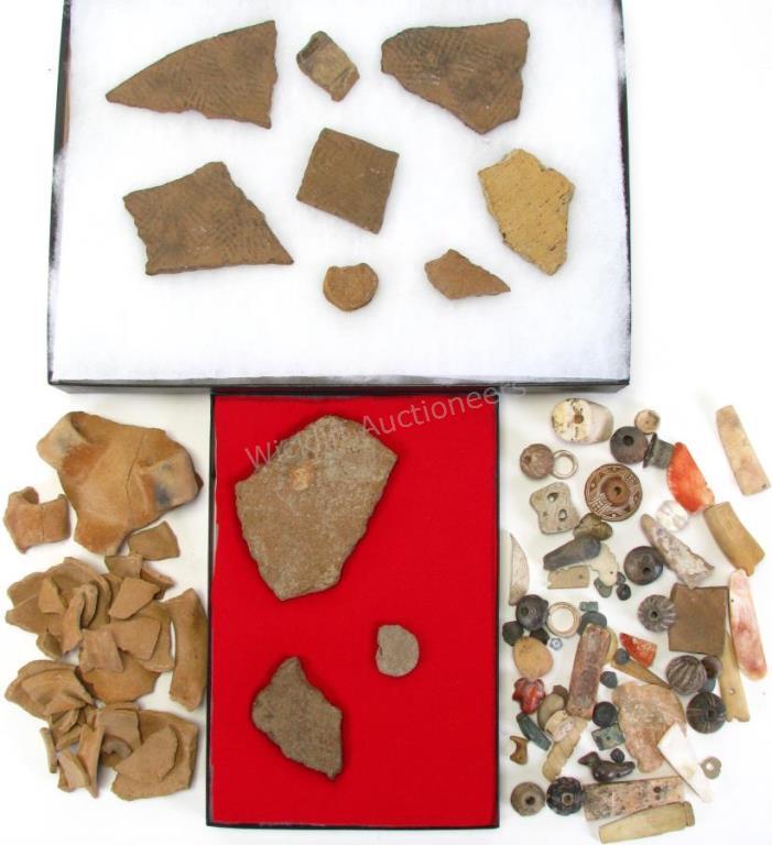 Collection of Ancient Pottery and Artifacts
