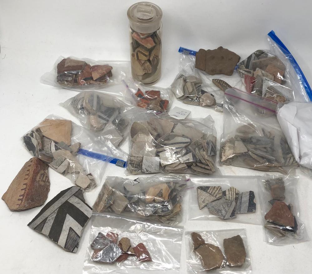 Collection of Native American Pottery Fragments