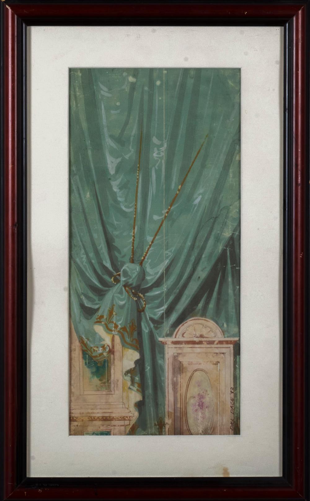 Del Dace, St. Louis (1935-2019), Three interior renderings, watercolor on paper