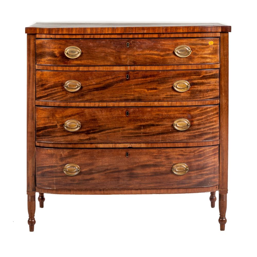 Federal Mahogany Bowfront Chest