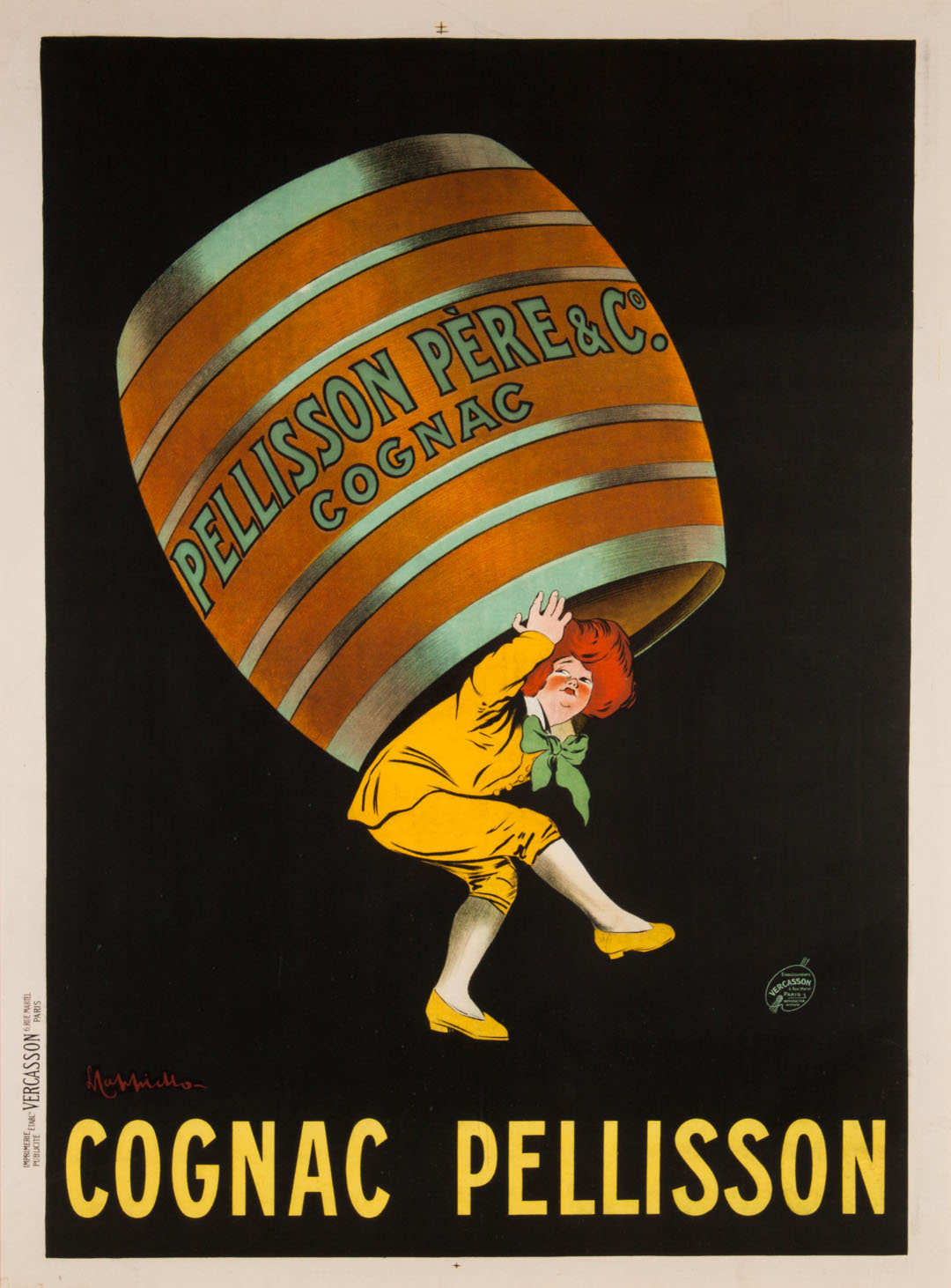 Leonetto Cappiello "Cognac Pellisson" litho poster