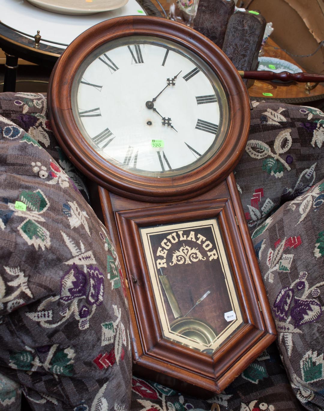 Regulator wall clock and antique lock
