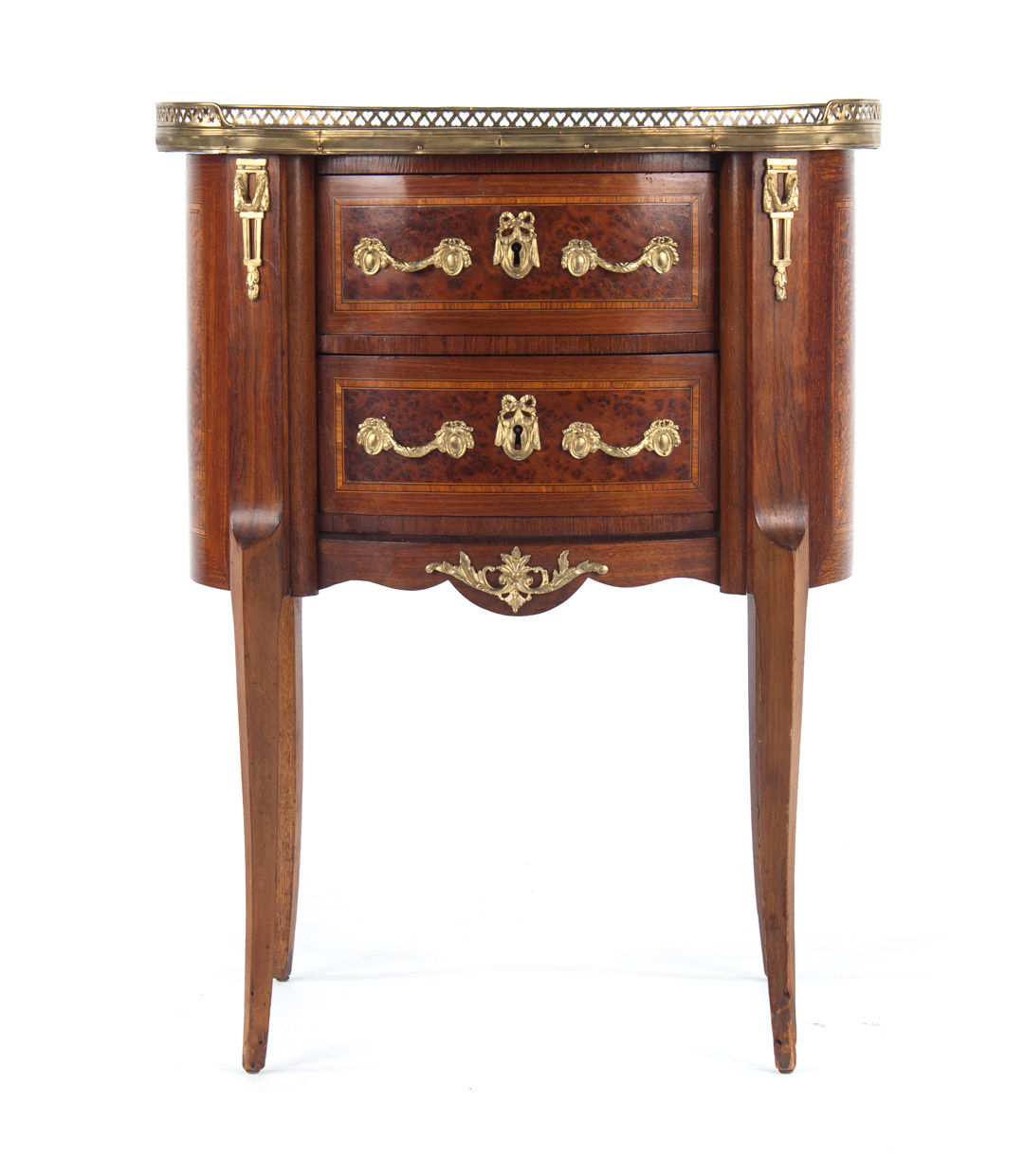 Louis XVI style marble top side table