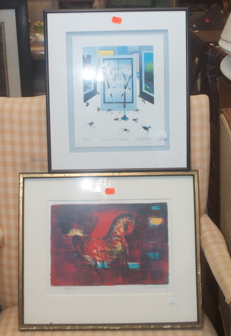 Two framed artworks