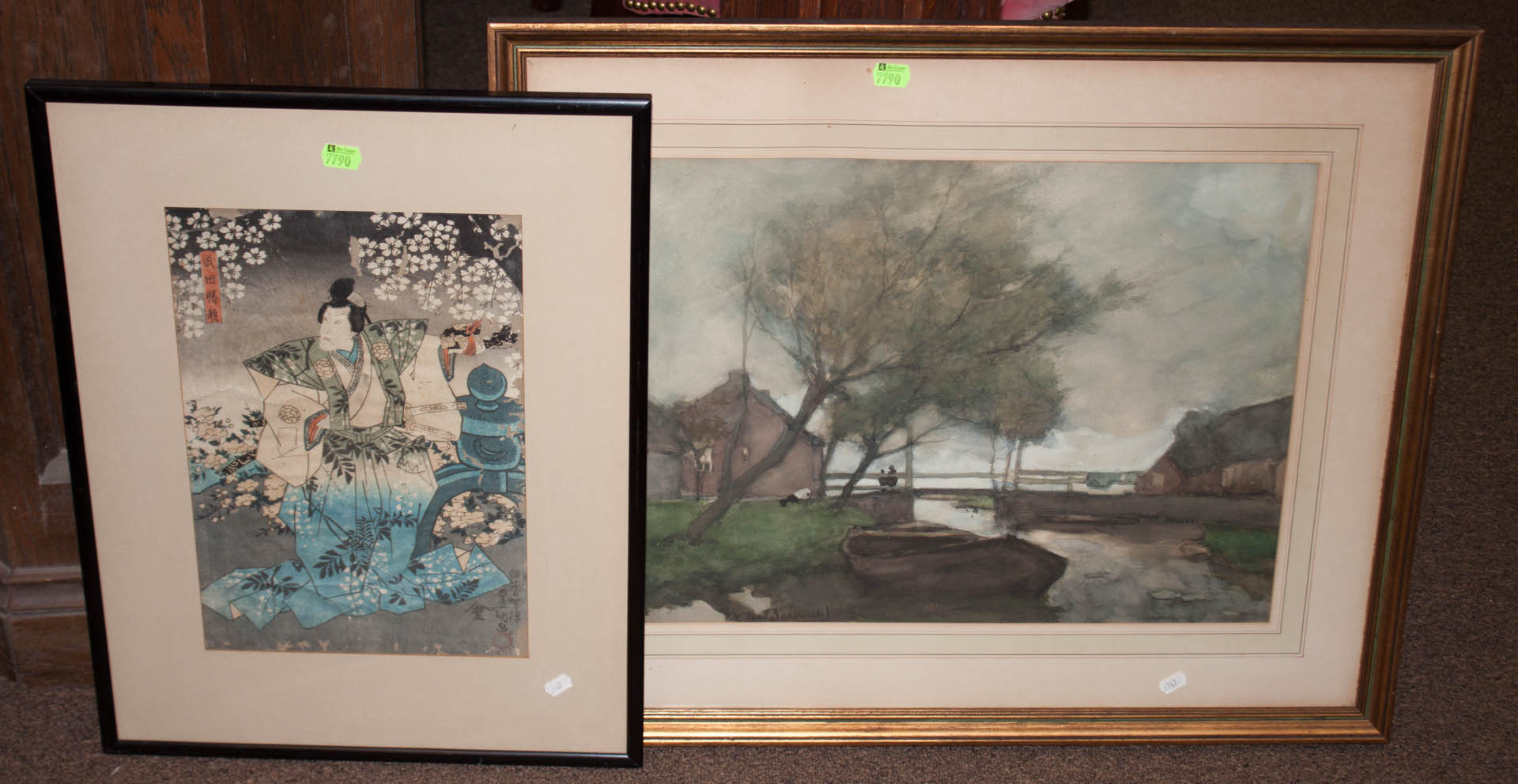Two framed artworks