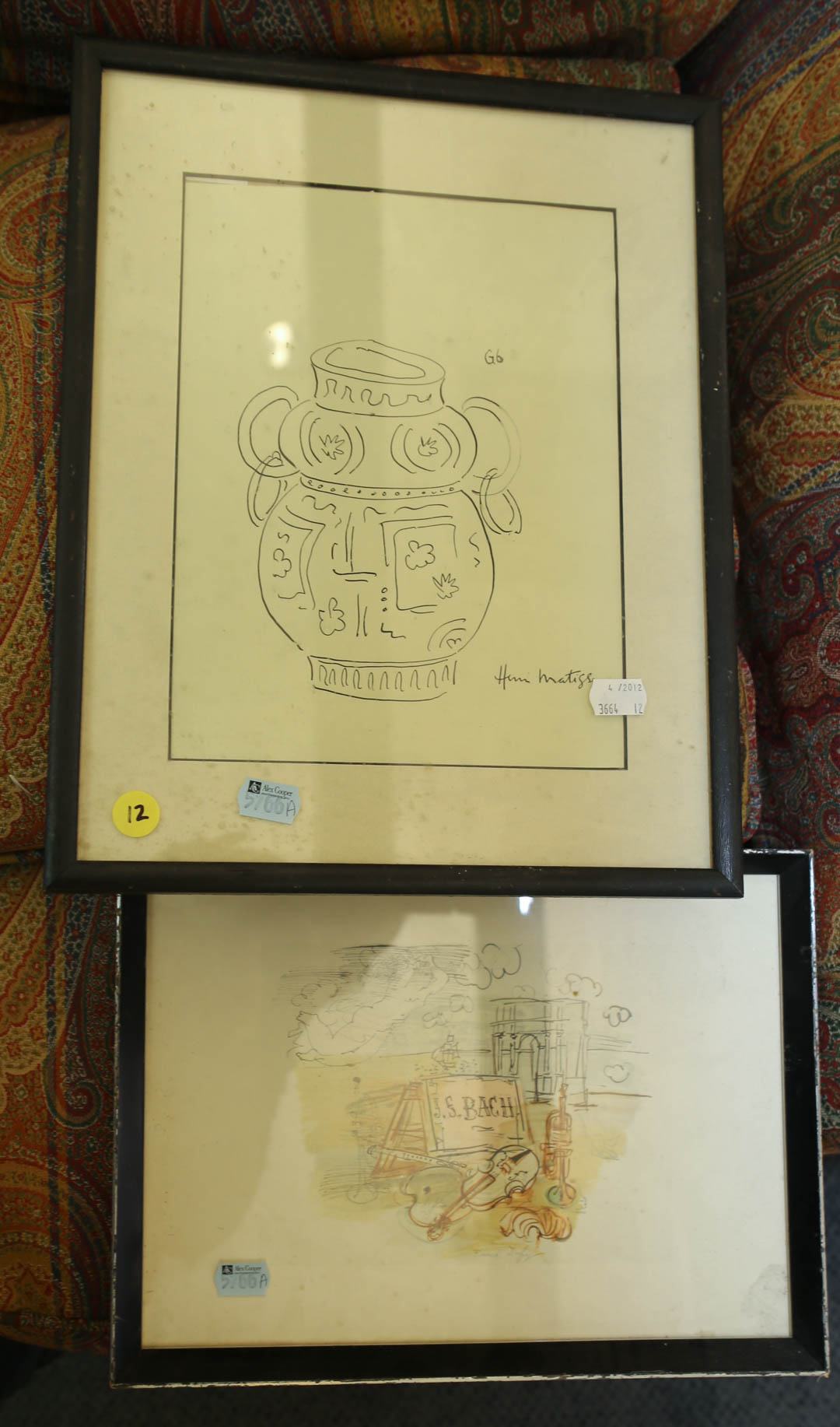 Two framed artworks