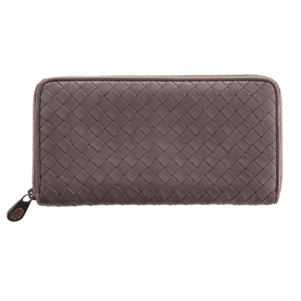 A Bottega Veneta Intrecciato Leather Wallet