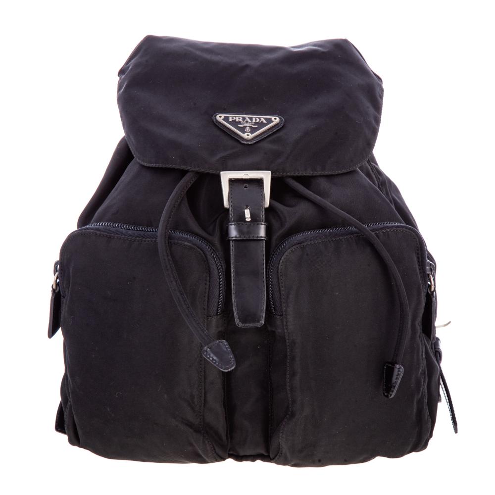 A Prada Nylon Drawstring Backpack