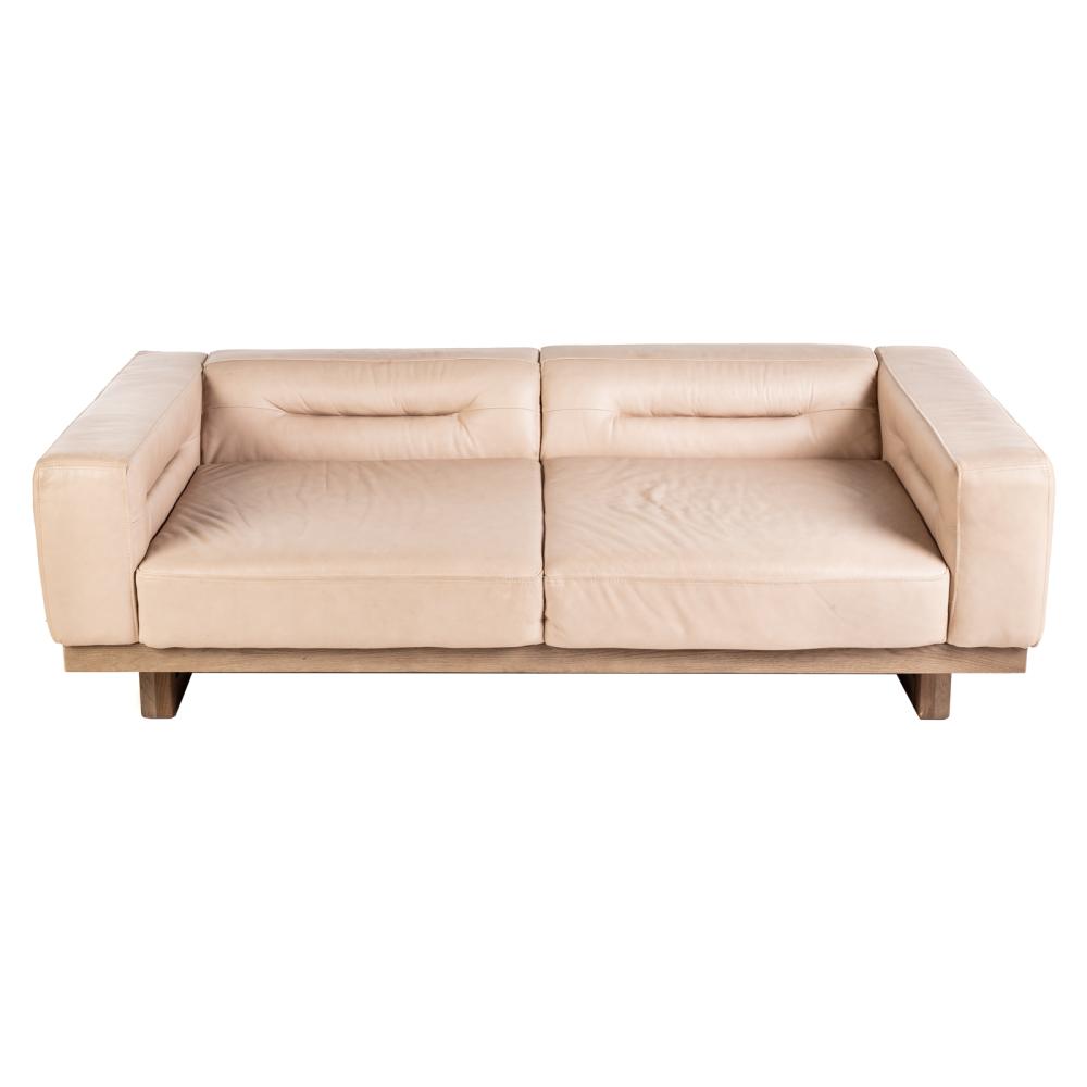 Restoration Hardware Leather Durell Sofa