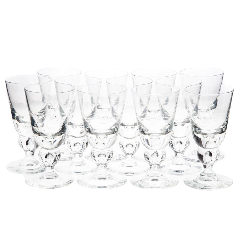 12 Steuben Crystal Teardrop Water Goblets