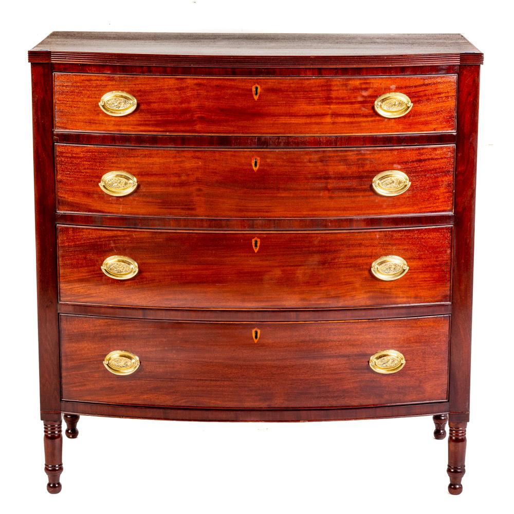 Federal Mahogany Bowfront Chest