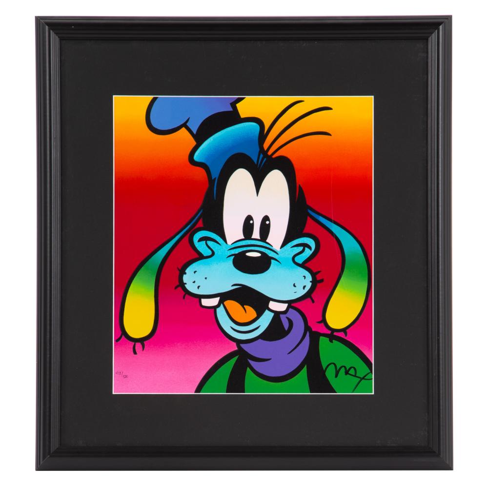 Peter Max. "Goofy," color screenprint