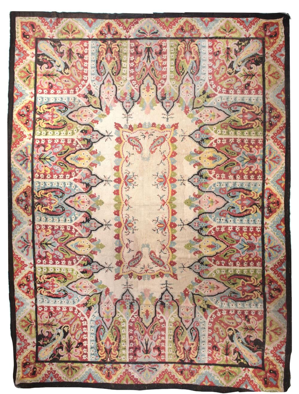 Hand-knotted wool rug, Spain, mid-20th century