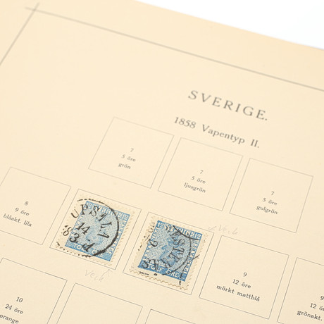 FRIMÄRKSALBUM, Sverige, 1800/1900-tal.