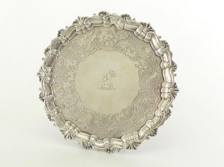 A George III Irish silver salver by William Townsend