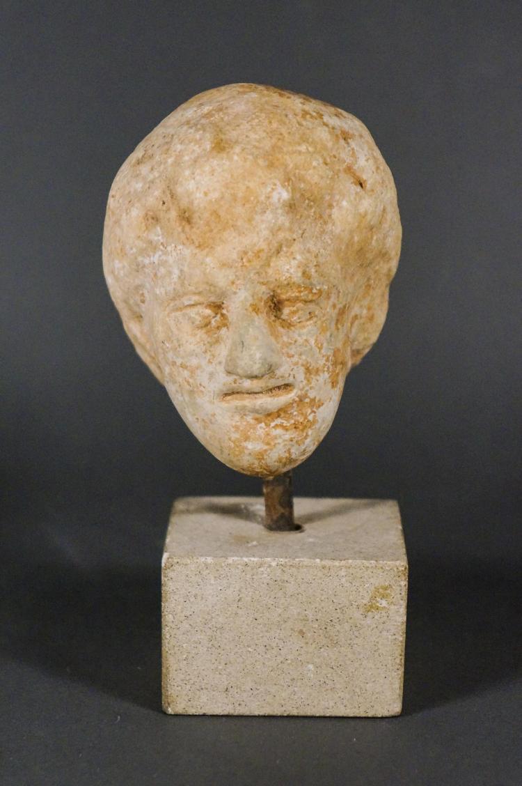 ANCIENT ROMAN STONE HEAD