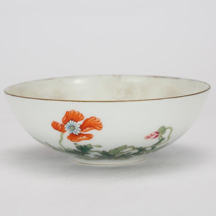 CHINESE FAMILLE ROSE BOWL QING DYNASTY