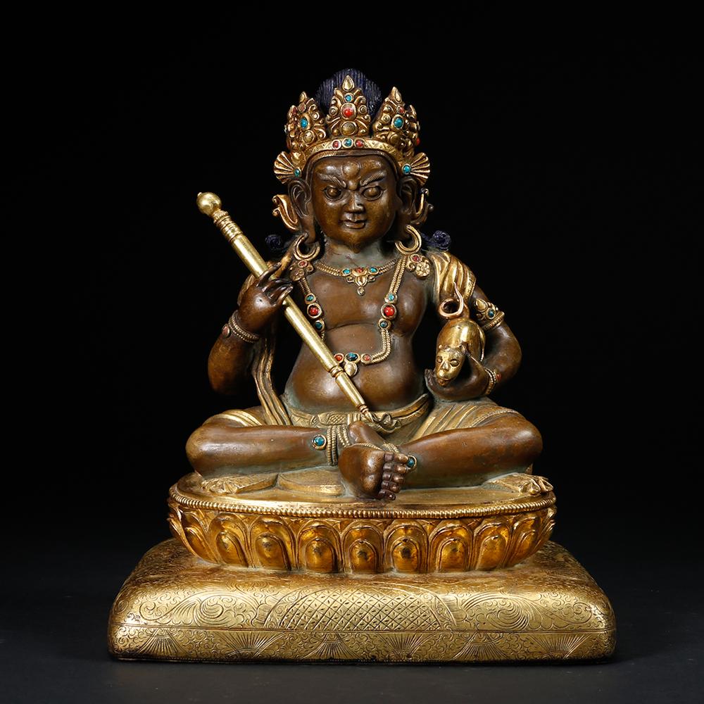 CHINESE GILT BRONZE BUDDHIST FIGURE