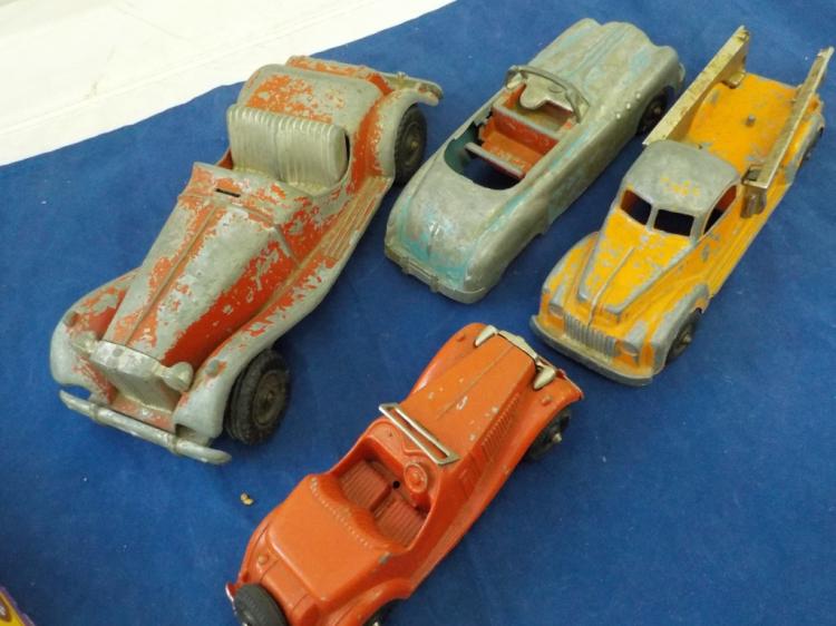 4 Hubley Kiddie Toy Car and Trucks