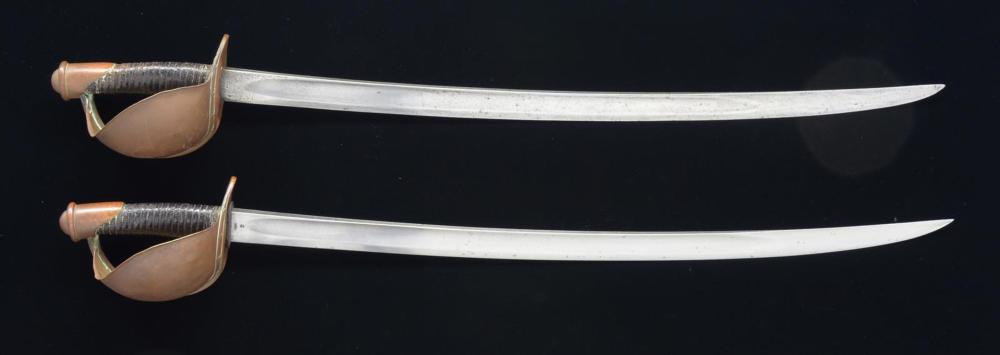 2 M1860 US NAVAL CUTLASSES.