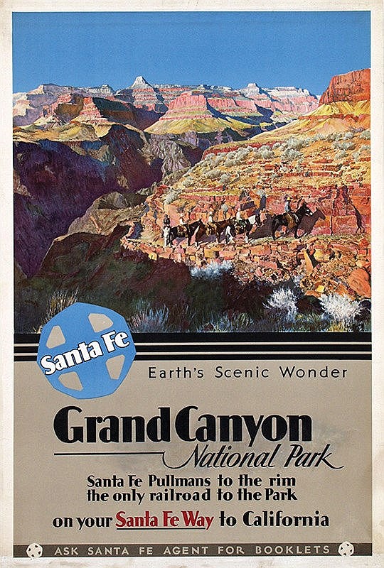 Poster by Anonymous - Grand Canyon Nat. Park Santa Fe Pullmans