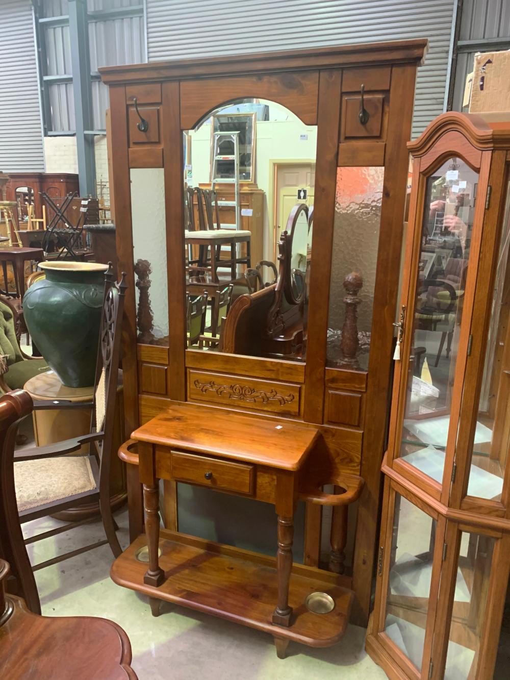 Modern hallstand, approx 200cm H x 105cm W