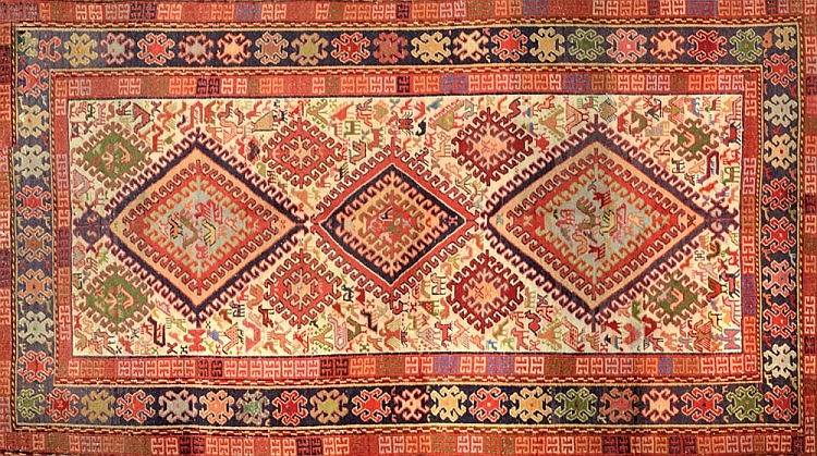 Antique Caucasian Soumak Carpet