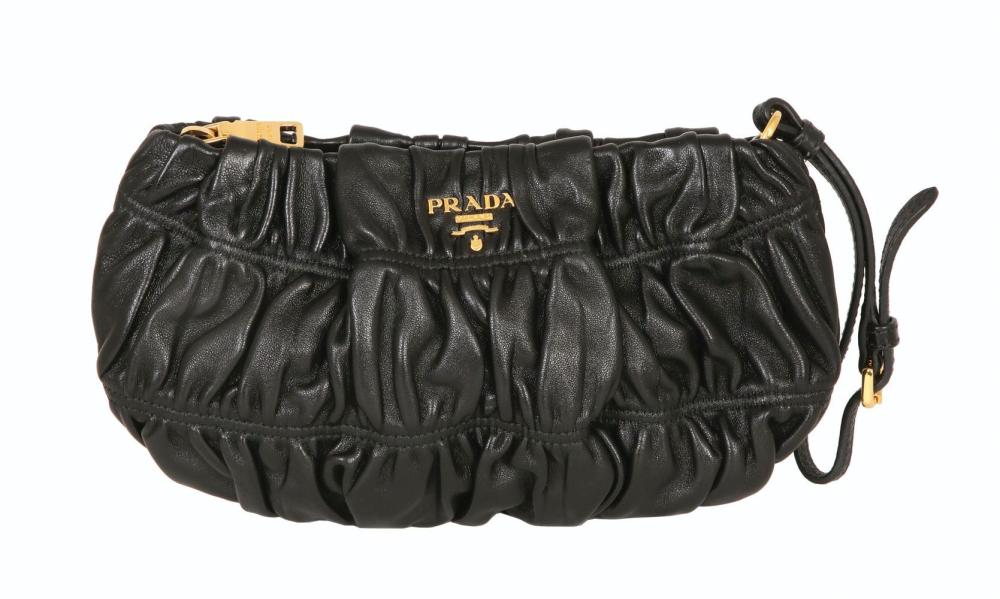 A PRADA GAUFRE CLUTCH BAG