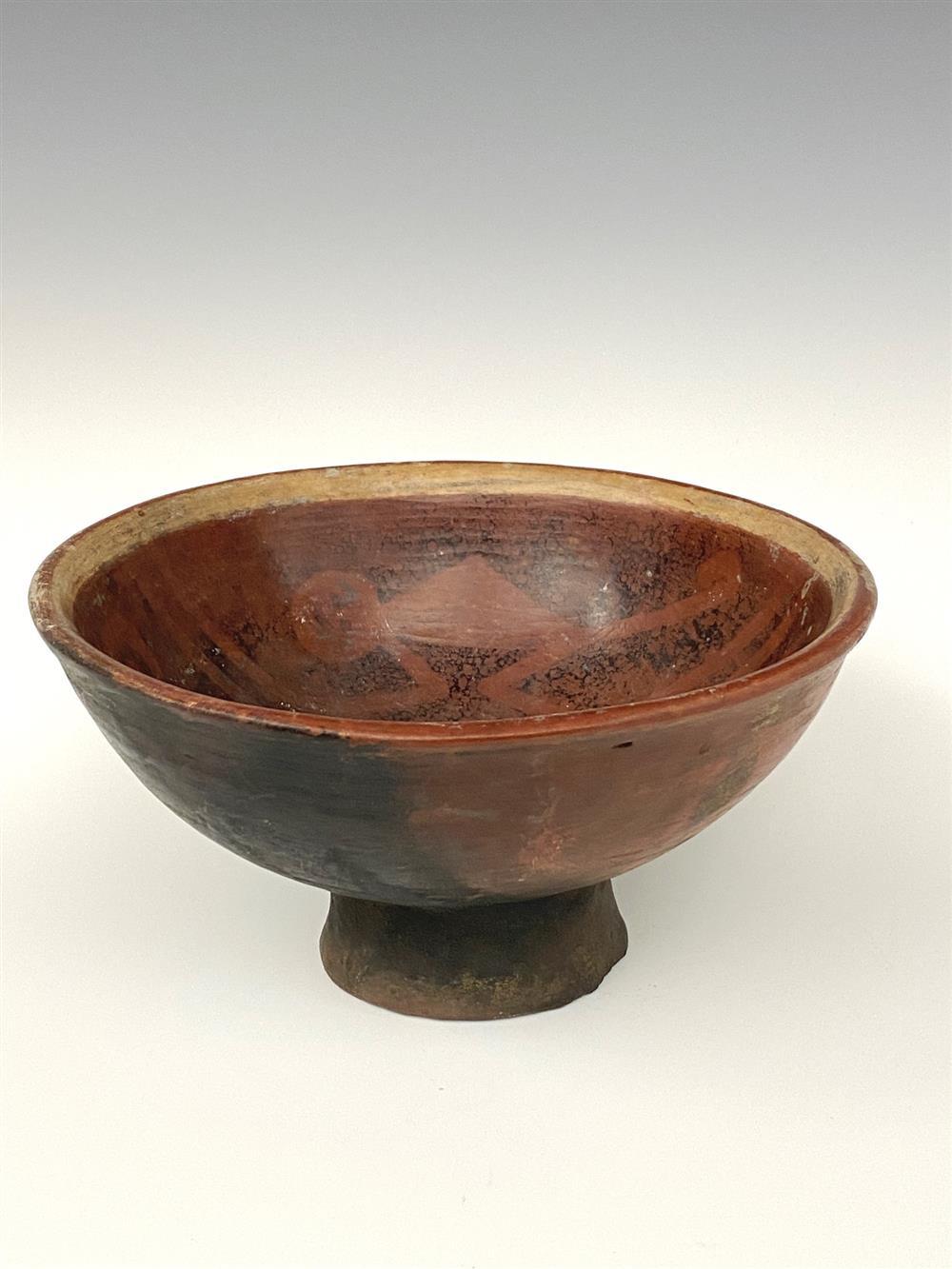 PRE-COLUMBIAN NARINO-CARCHI POLYCHROME POTTERY FOOTED BOWL