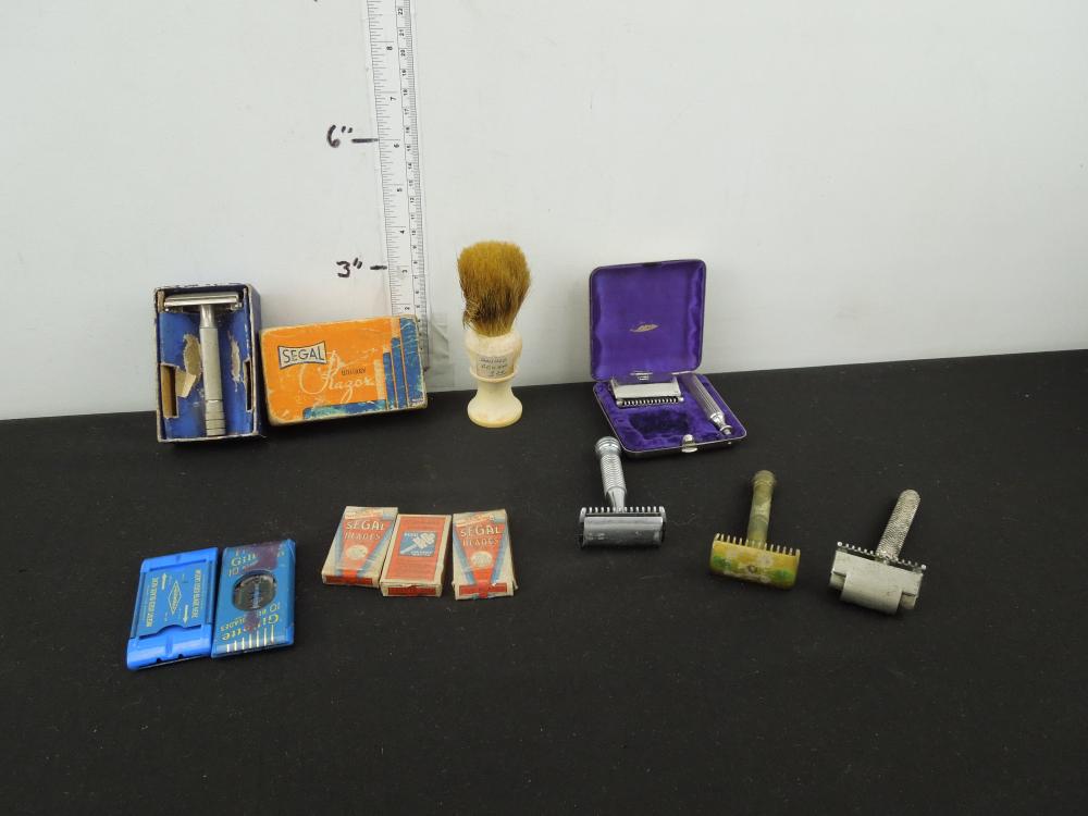 Lot of Vintage Safety Razors & Blades