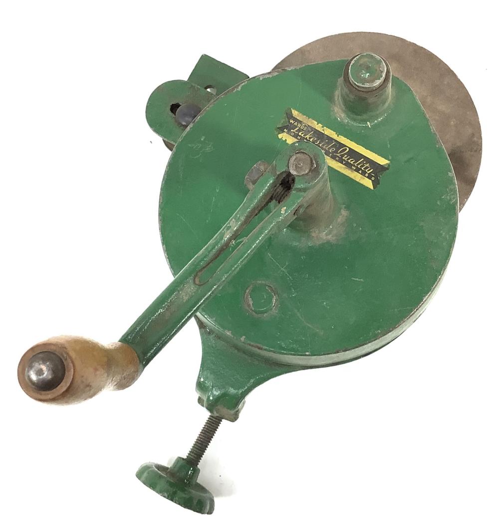 Vintage Wards Manual Bench Grinder