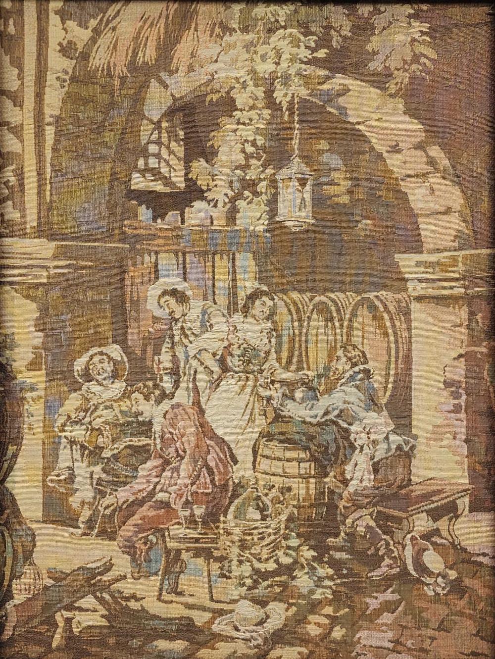 Vintage French Tapestry Textile