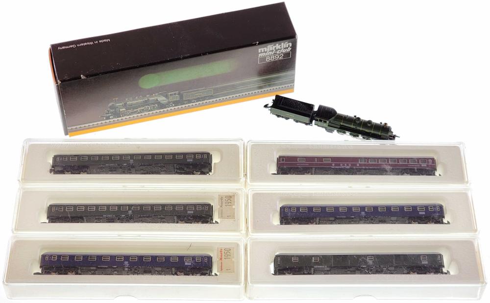 (7pc) Marklin Z-Gauge Mini Club Train Cars