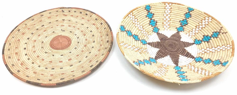 (2) Native American Hand Woven Baskets