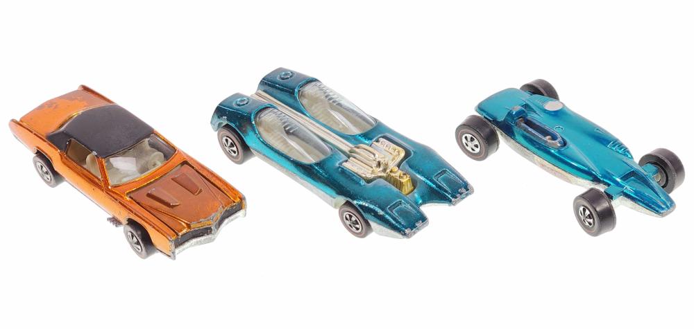 (3) Vintage Hot Wheels Redline Die Cast Cars