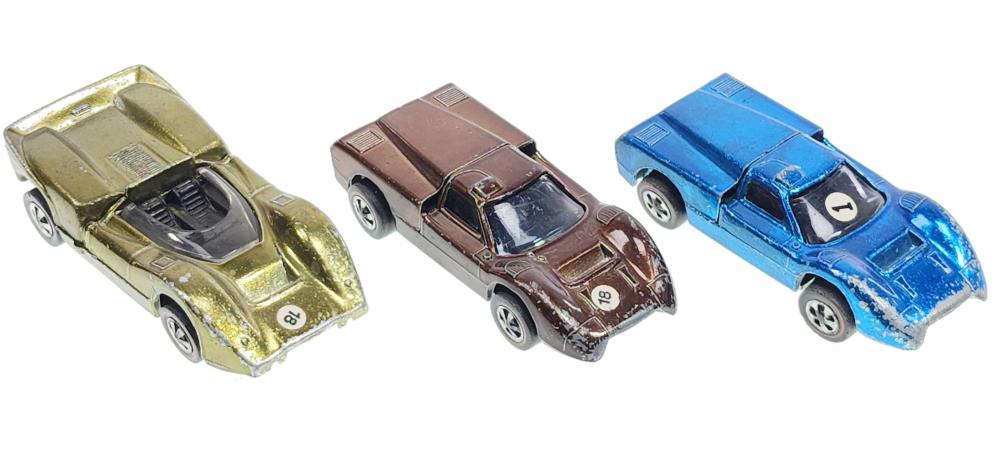 (3) Vintage Hot Wheels Redline Die Cast J-Cars